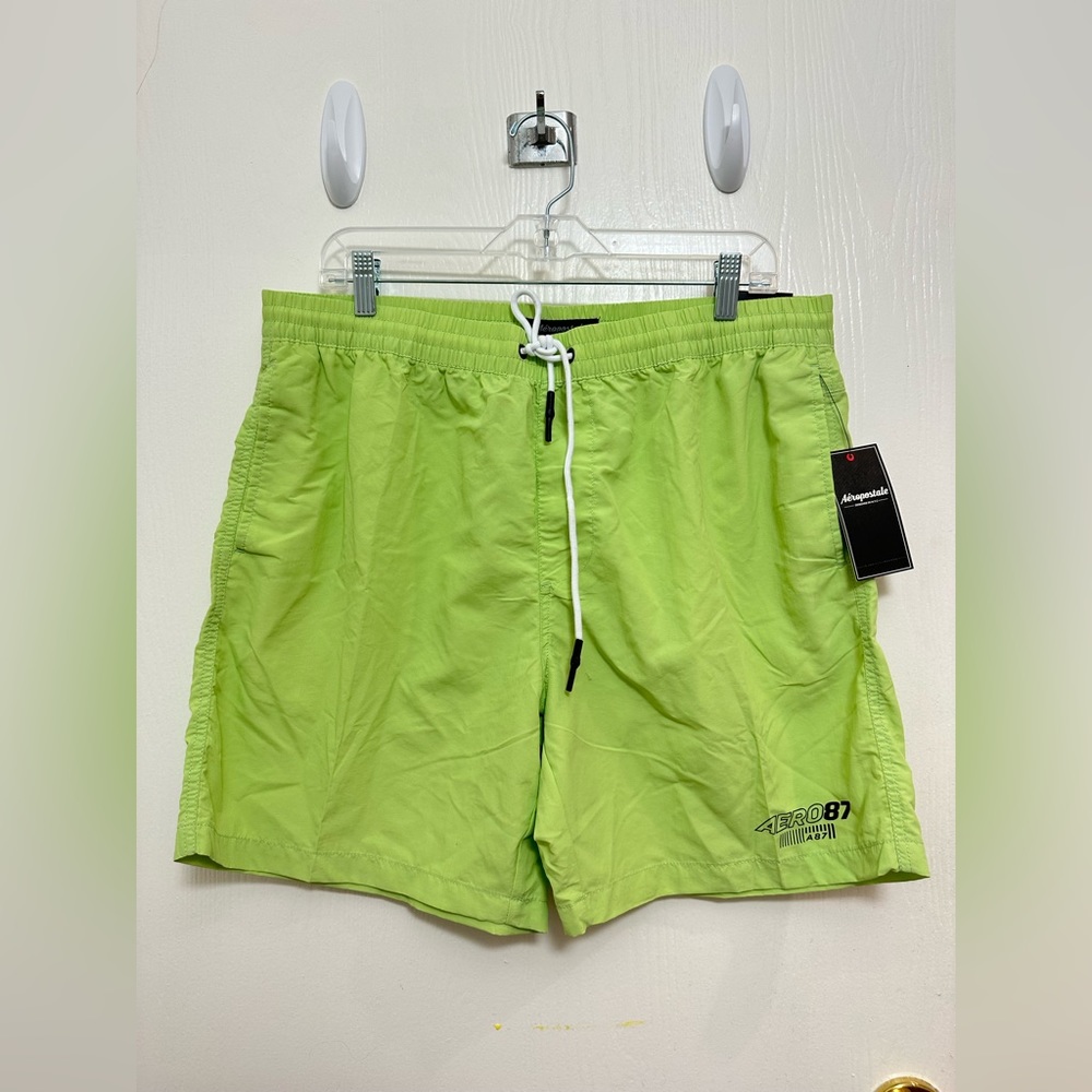 NWT Aeropostale Mens Swim Trunks Bright Green size XL